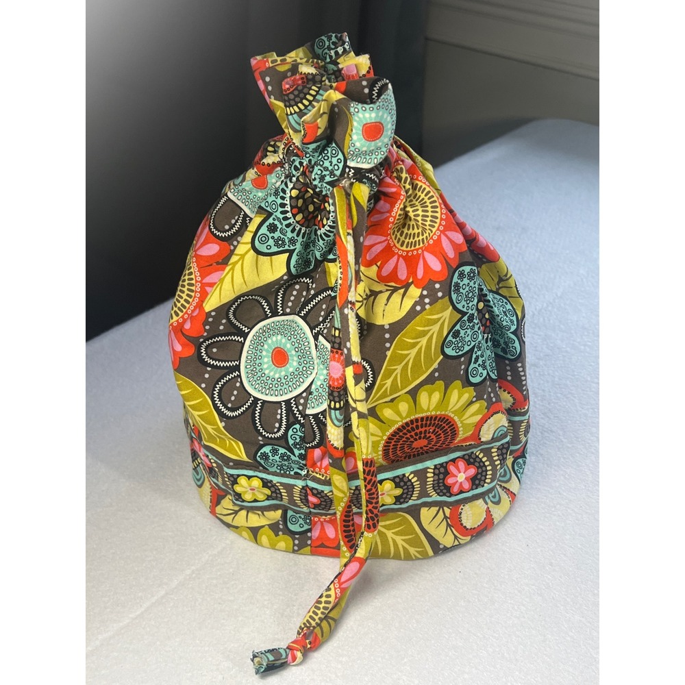 Vera Bradley Flower Shower Ditty Bag Drawstring Travel Pouch Wet Bag Summer Swim